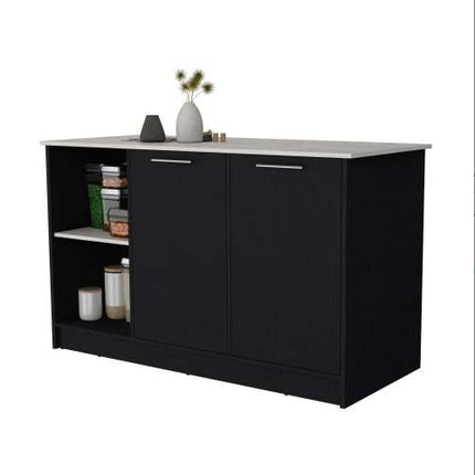 Black And Onyx Double Door Cabinets Kitchen Island