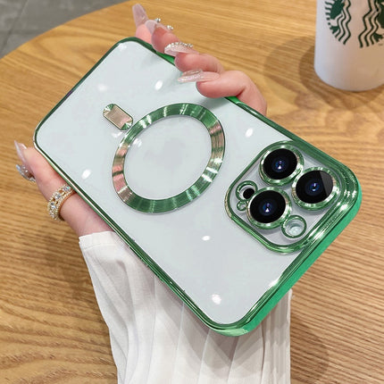 Magnetic Plating Transparent With Lens Protector Drop-resistant Phone Case