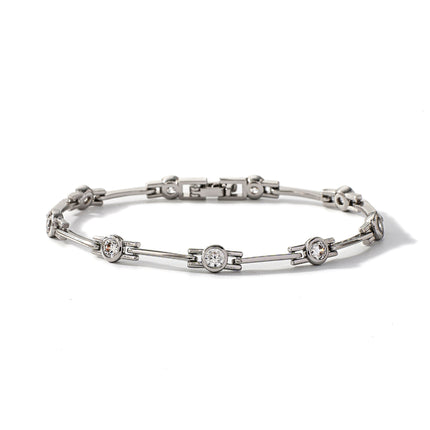 14K Real Gold Inlaid Zirconium Simple Women's Bracelet