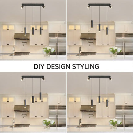 Angelina 5 - Light Cylinder Kitchen Island Pendant No Bulb