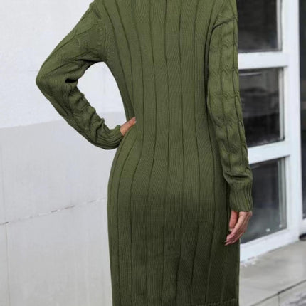 European And American Fashion Outerwear Cardigan Sweater Women's Mid-length Casual V-neck Coat