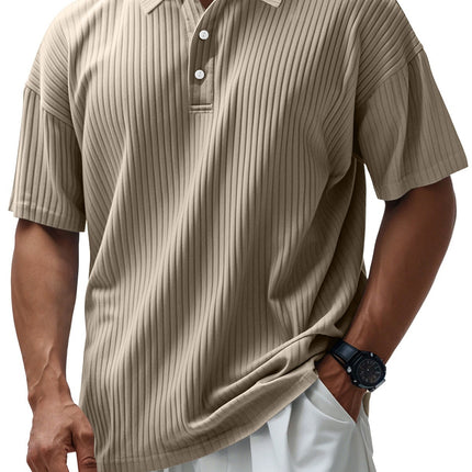 Printed Men's Loose Trendy Short Sleeve Lapel Shirt