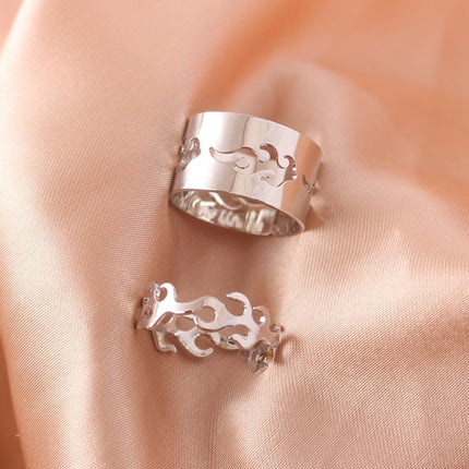 Ring Set Creative Personality Butterfly Punk Couple