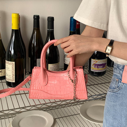 New Minority Fashion Square Solid Color Casual Shoulder Messenger Bag For Women