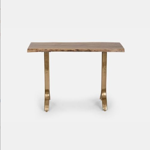 Mrazik Yoho Solid Wood Console Table In Natural Finish