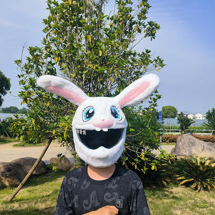 Decorative Rabbit Head Hat Protective Cover Warm Plush