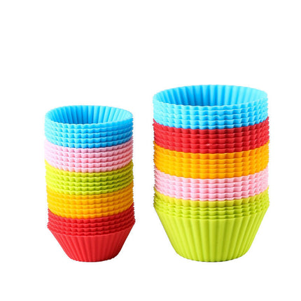 Silicone Muffin Cup High Temperature Reusable Cake Grinding Tool Baking Household Rice Hair Cake Mold