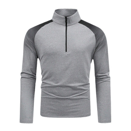 Quick-drying Half Zipper Slim Fit Training Men's Sports Long-sleeved Sweater