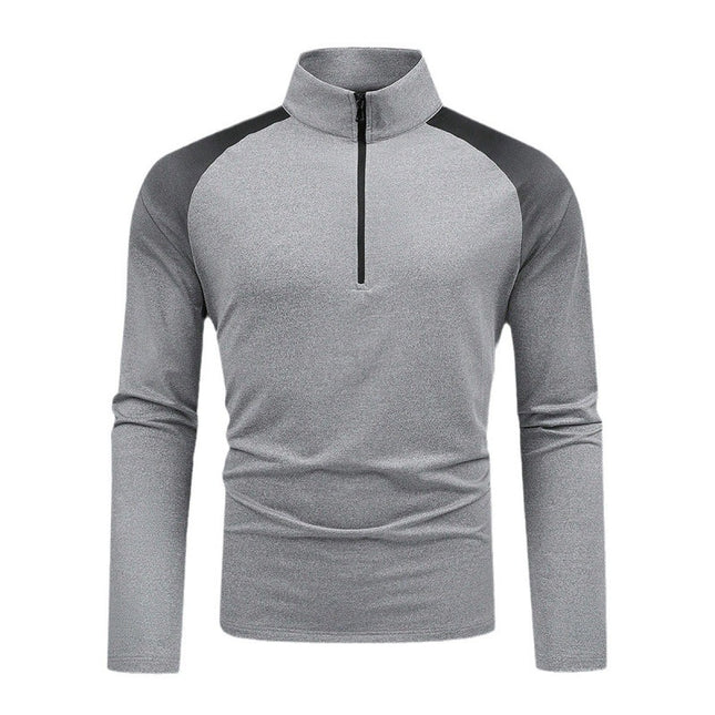 Quick-drying Half Zipper Slim Fit Training Men's Sports Long-sleeved Sweater