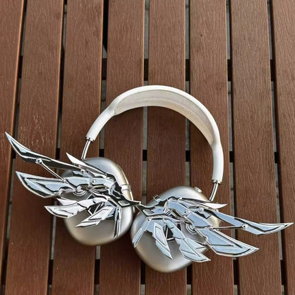 Bright Silver AirPods Max3D Printed Headphone Case Wings