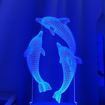 Colorful Touch Remote Control LED Visual Light 3D Small Table Lamp