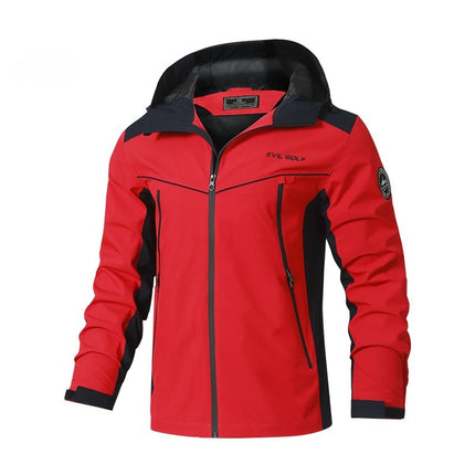 Hooded Men's Outdoor Windproof Shell Jacket