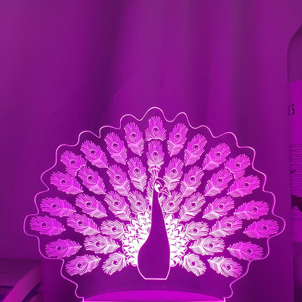 Colorful Touch Remote Control LED Visual Light 3D Small Table Lamp