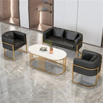 Canapé de détente simple pour bureau Novah, zone de repos et réception avec design moderne et confortable.