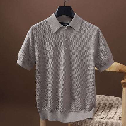 Soft And Comfortable Men's Knitted Short Sleeve
