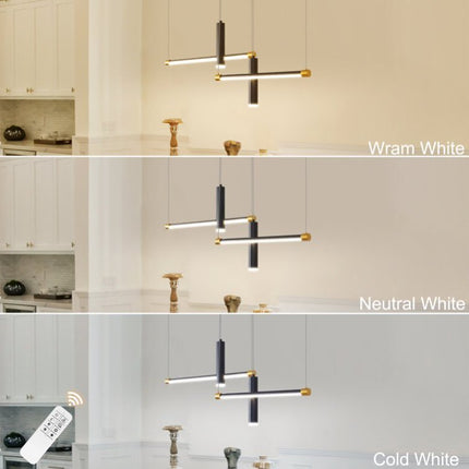 Javeriah 4 - Light Dimmable Kitchen Island Linear LED Pendant No Bulb