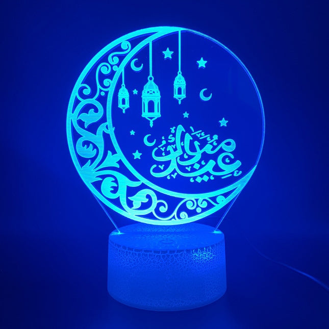 Religious 3D Night Light Christian Islam India Buddhism Colorful Energy Saving Lamp