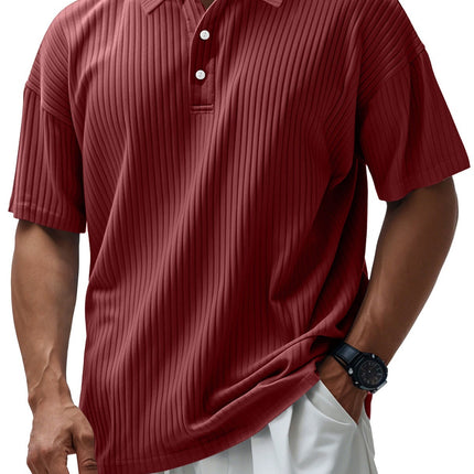 Printed Men's Loose Trendy Short Sleeve Lapel Shirt