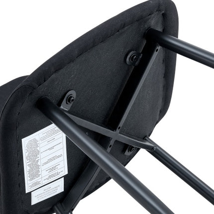 Luxury Simple Chair - Set Of 4 BLACK Linen-Cotton Material High Resilience Dining Chair With Metal Black Leg.Integral Metal Leg Architecture,Suitable For Various Interior Decoration Styles.