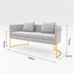 Canapé de réception Novah, espace détente simple pour bureau ou zone d'accueil, avec coussins confortables et design moderne.