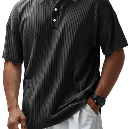 Printed Men's Loose Trendy Short Sleeve Lapel Shirt