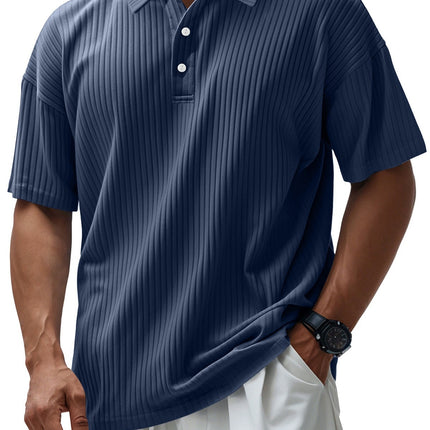 Printed Men's Loose Trendy Short Sleeve Lapel Shirt