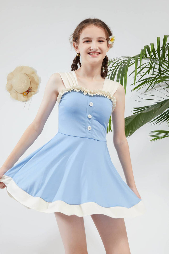 Cool Little  Girls Leisure Hot Spring Swimsuit