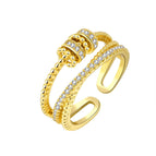 18k gold / Adjustable opening