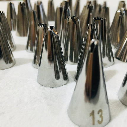 Squeeze Flower Cream Stainless Steel Diy Baking Seamless Puff Piping Nozzle