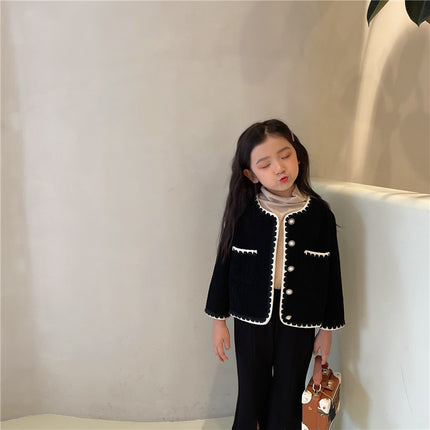 Fashion Little Fragrant Style Girls Jacket