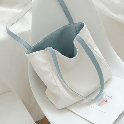 Contrast Color Double-sided Available Tote Bag