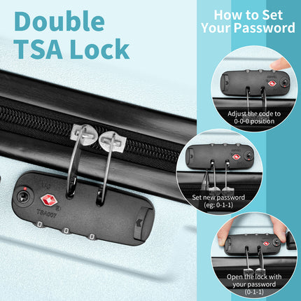 Three In One ABS PC Suitcase 20in 24in 28in Suitcase