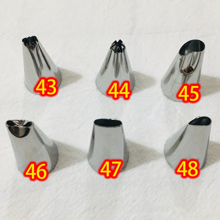 Squeeze Flower Cream Stainless Steel Diy Baking Seamless Puff Piping Nozzle