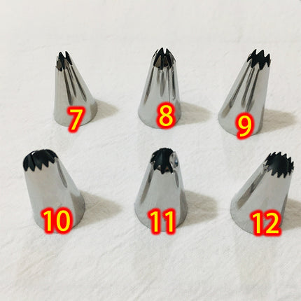 Squeeze Flower Cream Stainless Steel Diy Baking Seamless Puff Piping Nozzle