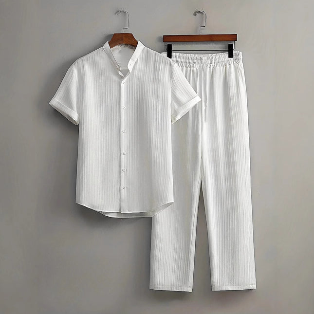 Men's Casual Multi-color Beach Short Sleeve Suit