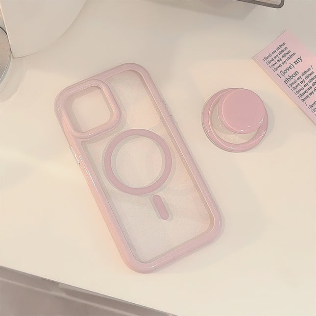 Simple Ins Solid Color Magnetic Bracket 16 Phone Case