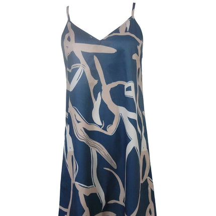 Ladies' New Vacation Style Plant Print Slimming Fashion Casual Off Shoulder Camisole Skirt